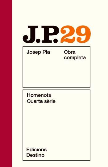 PLA OC 29. HOMENOTS QUARTA SERIE (NOU) | 9788497101691 | PLA, JOSEP