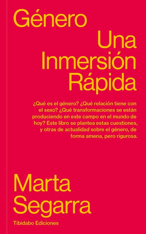 GÉNERO. UNA INMERSIÓN RÁPIDA | 9788413478296 | SEGARRA, MARTA