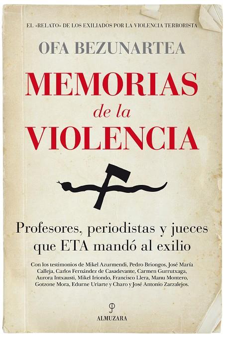 MEMORIA DE LA VIOLENCIA | 9788415828945 | BEZUNARTEA, OFA