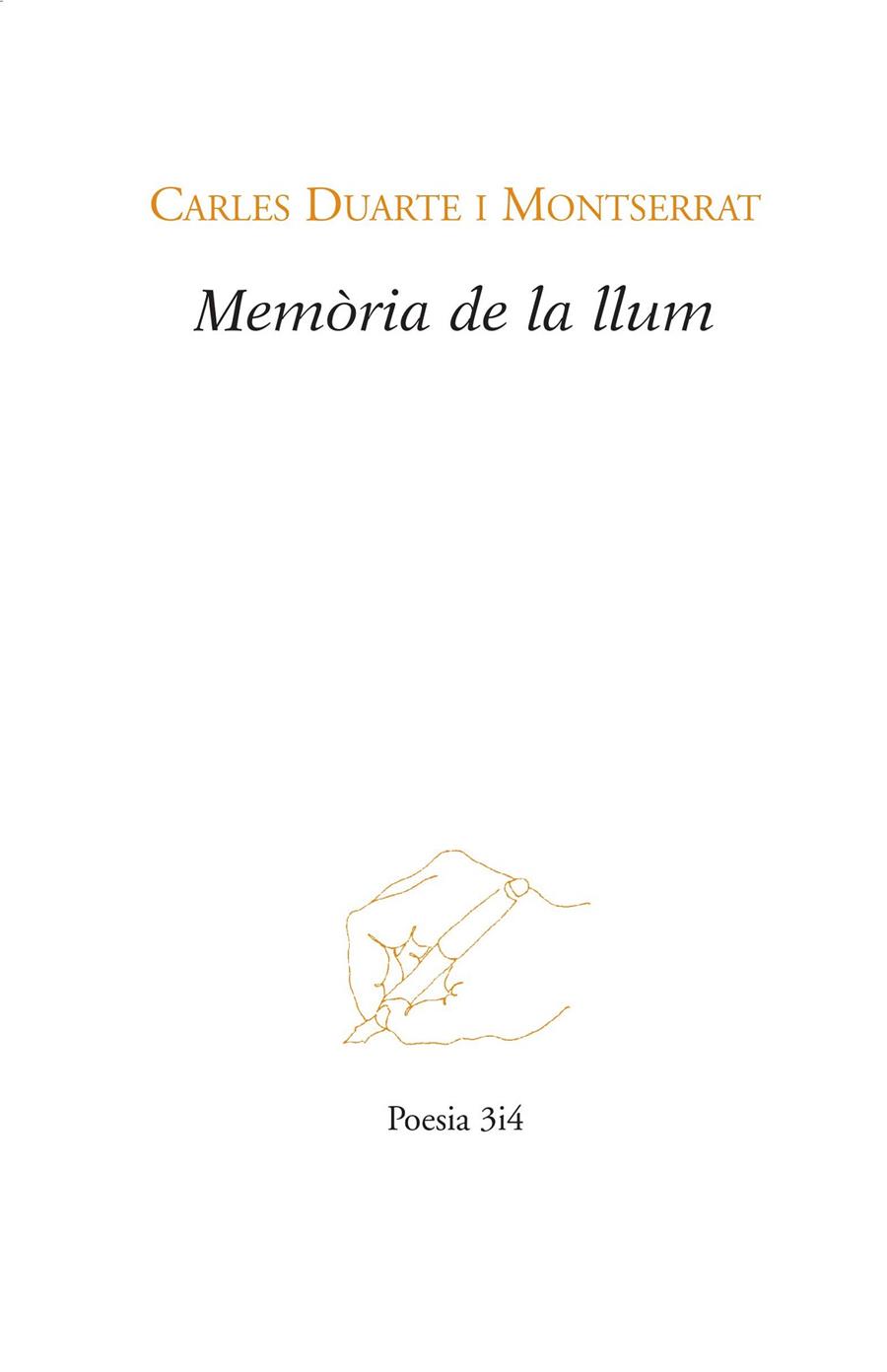 MEMORIA DE LLUM | 9788416789030 | DUARTE I MONTSERRAT, CARLES 