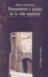 PENSAMIENTO Y POESIA EN LA VIDA DE ESPAÑOLA | 9789681204853 | ZAMBRANO, MARIA