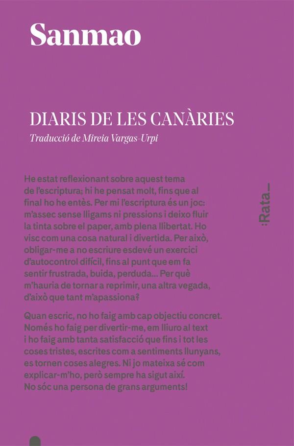 DIARIS DE LES CANARIES | 9788416738083 | SANMAO