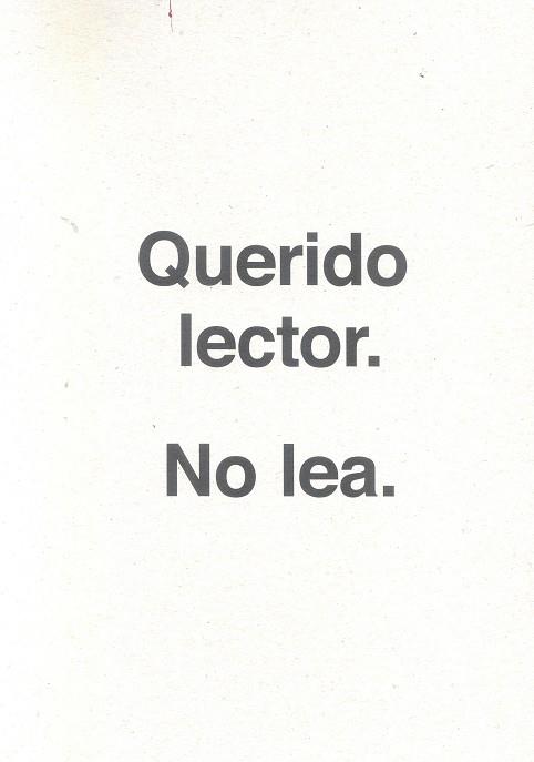 QUERIDO LECTOR. NO LEA + CD | 9788480265386 | CARRION, ULISES