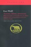 AUTORES, LIBROS, AVENTURAS | 9788492649365 | WOLFF, KURT