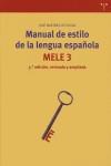 MANUAL DE ESTILO DE LA LENGUA ESPAÑOLA. MELE3 (3ªED) | 9788497042338 | MARTINEZ DE SOUSA, JOSE
