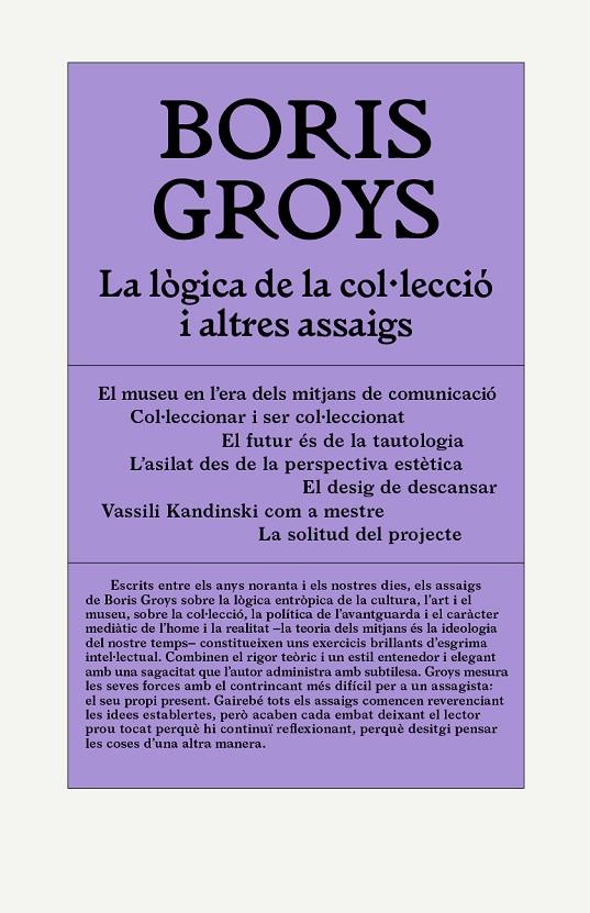 LOGICA DE LA COL·LECCIO I ALTRES ASSAIGS, LA | 9788412230574 | GROYS, BORIS