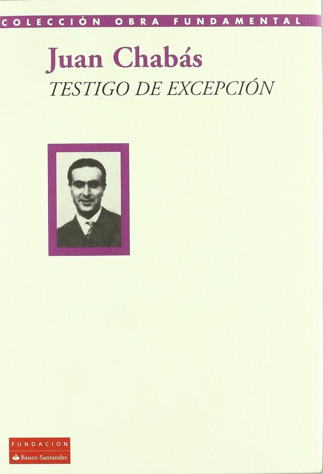 TESTIGO DE EXCEPCION | 9788492543243 | CHABAS, JUAN