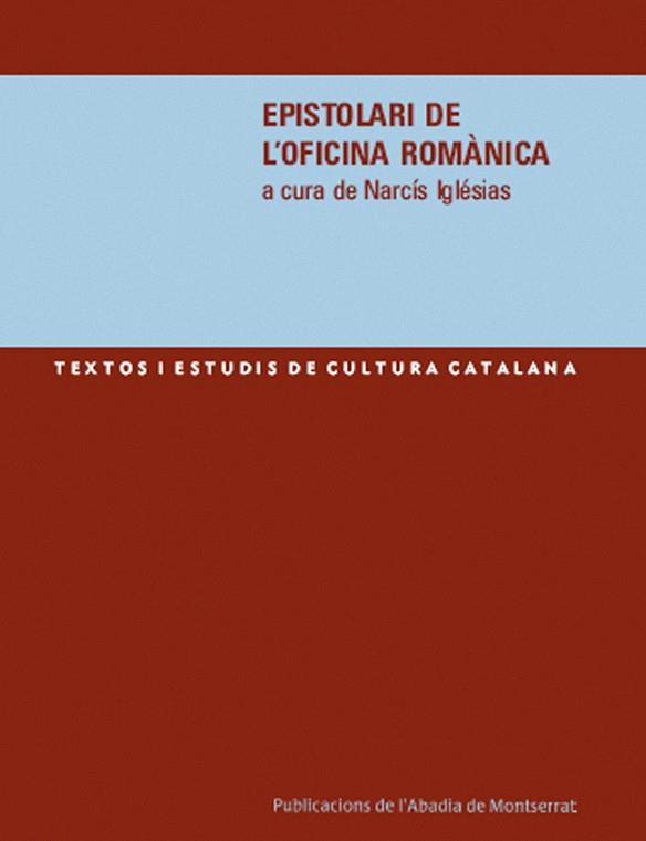 EPISTOLARI DE L'OFICINA ROMANICA | 9788484158608 | IGLESIAS, NARCIS