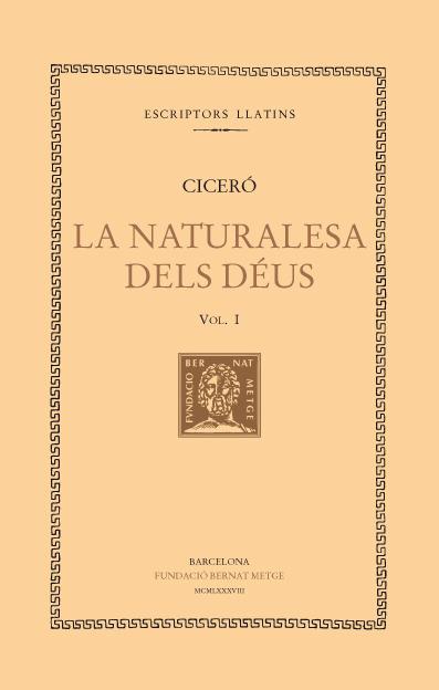 NATURALESA DELS DEUS, LA (VOL I) | 9788472254138 | CICERO