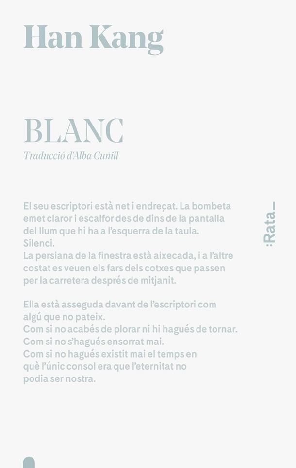 BLANC  | 9788416738502 | KANG, HAN