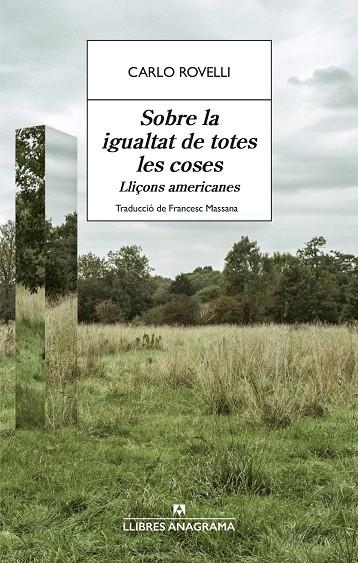 SOBRE LA IGUALTAT DE TOTES LES COSES (CAT) | 9788433951021 | ROVELLI, CARLO
