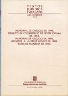 MEMORIAL DE GREUGES DE 1760. PROJECTE DE CONSTITUC | 9788439315469