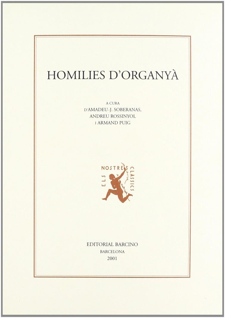 HOMILIES D'ORGANYA | 9788472266940