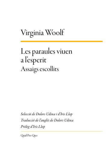 PARAULES VIUEN A L'ESPERIT, LES  | 9788417410346 | WOOLF, VIRGINIA