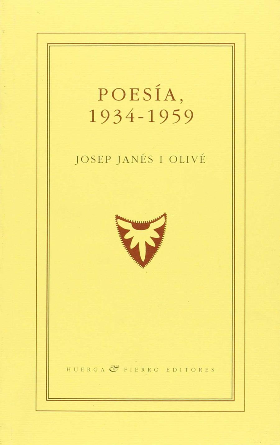 POESIA, 1934-1959 | 9788483747391 | JANES I OLIVER, JOSEP