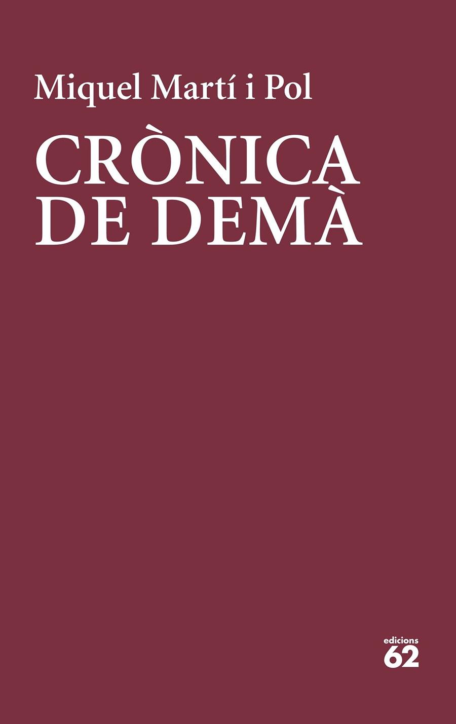 CRONICA DE DEMA | 9788429779219 | MARTI I POL, MIQUEL