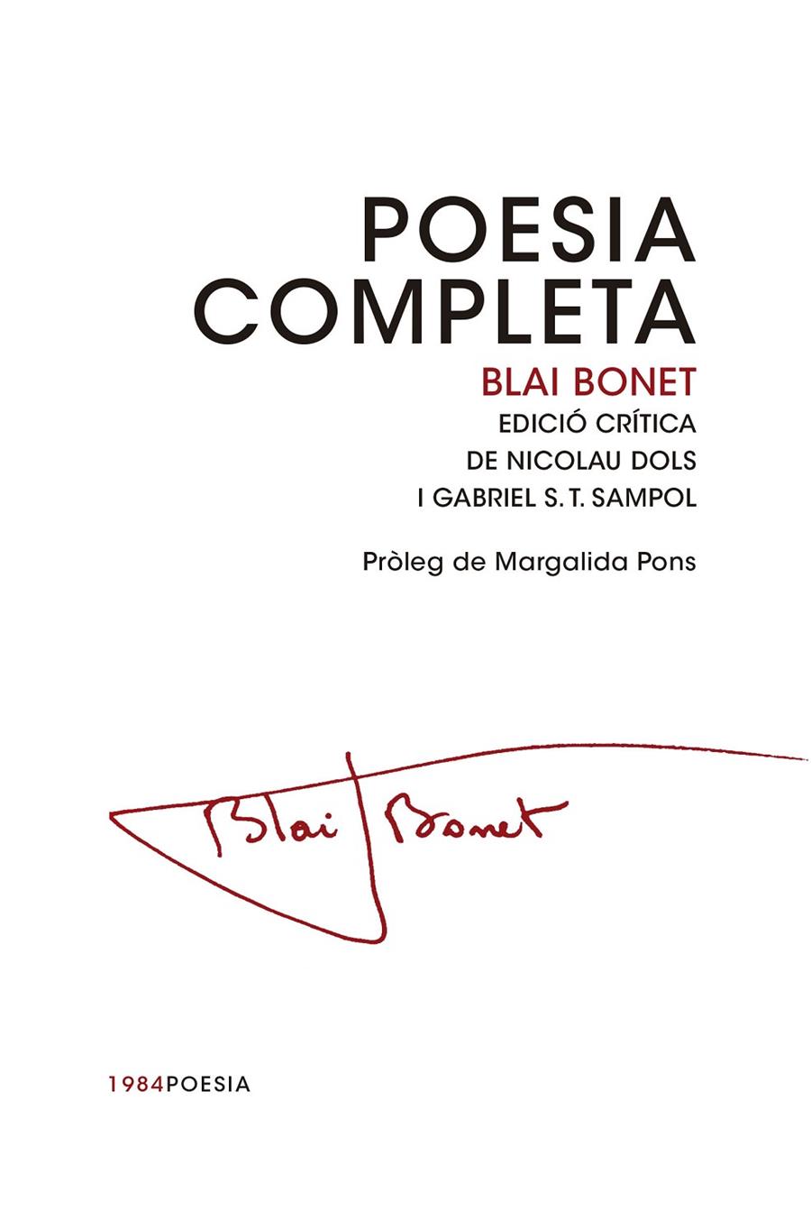 POESIA COMPLETA. BLAI BONET | 9788415835462 | BONET, BLAI
