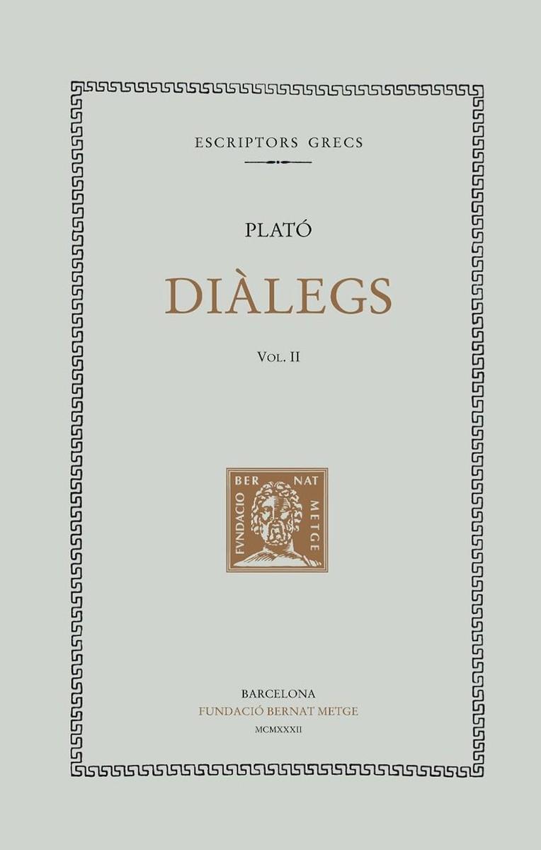 DIALEGS VOL. II | 9788472259041 | PLATO