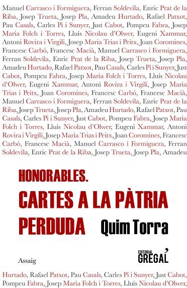 HONORABLES. CARTES A LA PATRIA PERDUDA | 9788417660314 | TORRA, QUIM