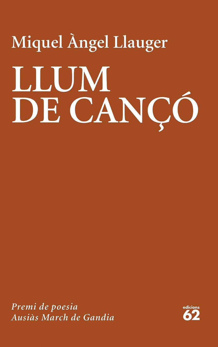 LLUM DE CANÇÓ | 9788429779981 | LLAUGER, MIQUEL ÀNGEL