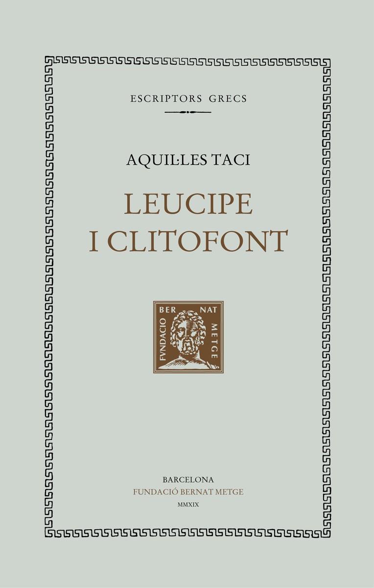 LEUCIPE I CLITOFONT | 9788498593389 | TACI, AQUIL·LES 