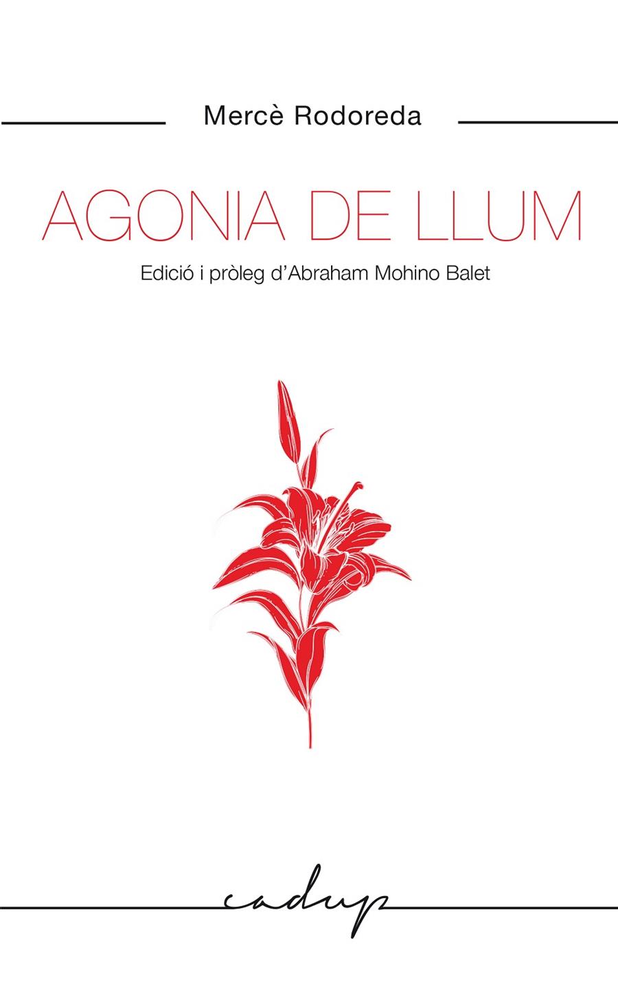 AGONIA DE LLUM | 9788412455748 | RODOREDA, MERCÈ