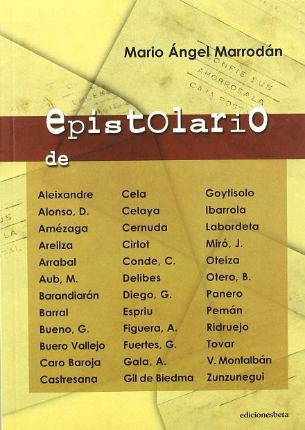 EPISTOLARIO DE: ALEIXANDRE ; ALONSO, D ; BARANDIARAN | 9788496009882 | MARRODAN, MARIO ANGEL (1932- )