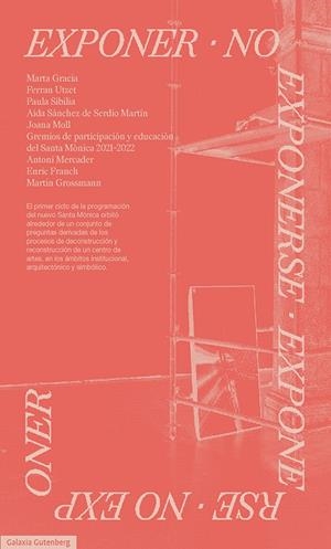 EXPONER, NO EXPONERSE | 9788419392763 | CENTRE D'ARTS SANTA MÒNICA