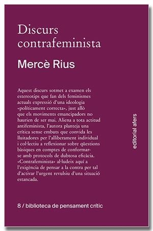 DISCURS CONTRAFEMINISTA | 9788418618758 | RIUS, MERCÈ