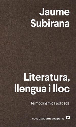 LITERATURA, LLENGUA I LLOC (CAT) | 9788433947161 | SUBIRANA, JAUME