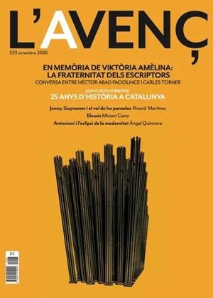 REVISTA L'AVENÇ (SETEMBRE 2026) | RLA533 | AAVV