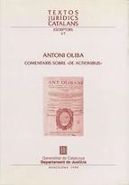 COMENTARIS SOBRE "DE ACTIONIBUS" PART II | 9788439345343 | OLIBA, ANTONI