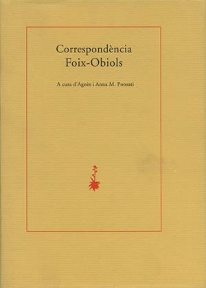 CORRESPONDENCIA FOIX-OBIOLS | 9788477271178 | PONSATI, AGNES