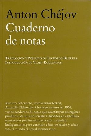 CUADERNO DE NOTAS | 9788483930489 | CHEJOV, ANTON