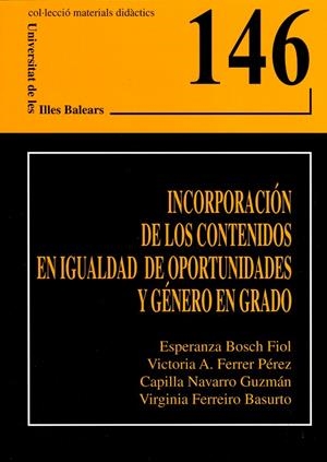 INCORPORACION DE LOS CONTENIDOS EN IGUALDAD DE OPORTUNIDADES | 9788483841693 | VVAA