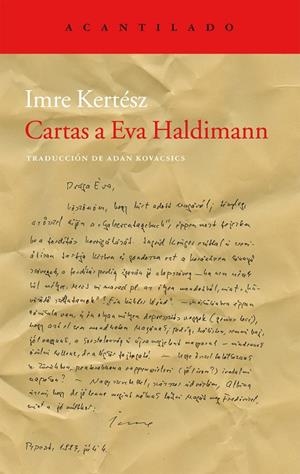 CARTAS A EVA HALDIMANN | 9788415277910 | KERTESZ, IMRE