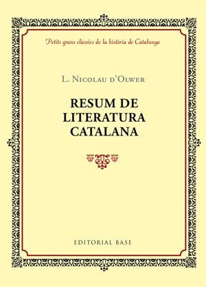 RESUM DE LITERATURA CATALANA | 9788416587353 | NICOLAU I D'OLWER, LLUIS