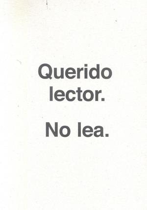 QUERIDO LECTOR. NO LEA + CD | 9788480265386 | CARRION, ULISES