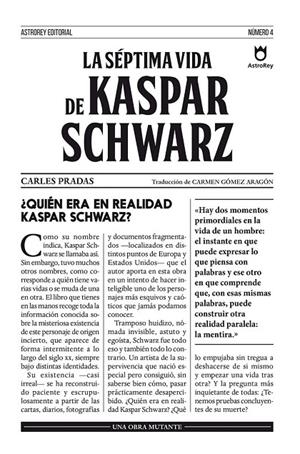 SEPTIMA VIDA DE KASPAR SCHWARZ, LA | 9788494464133 | PRADAS, CARLES