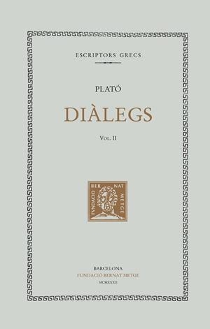 DIALEGS VOL. II | 9788472259041 | PLATO