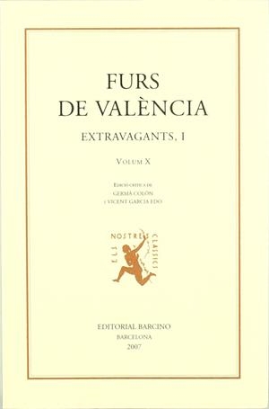 FURS DE VALÈNCIA. VOL X | 9788472267305 | COLON, GERMÀ; GARCIA EDO, VICENT (ED. CRITICA)