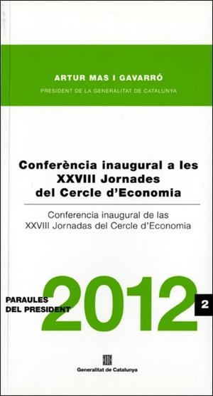CONFERENCIA INAUGURAL A LES XXVIII JORNADES DEL CERCLE D'ECO | 9788439389101 | MAS, ARTUR