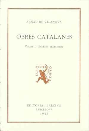 OBRES CATALANES 1  | 9788472261785 | VILANOVA, ARNAU DE
