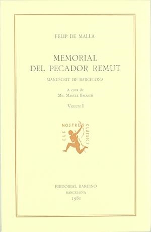MEMORIAL DEL PECADOR REMUT VOLUM I | 9788472265509 | MALLA, FELIP DE
