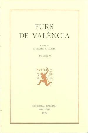 FURS DE VALÈNCIA V | 9788472266315 | COLON, G./ GARCIA, A.