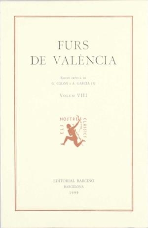 FURS DE VALÈNCIA VIII | 9788472266926 | COLÓN, GERMÀ