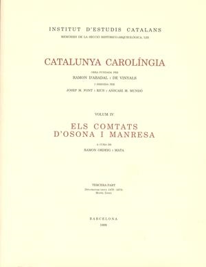 CATALUNYA CAROLINGIA VOL IV (3 TOMS) | 9788472834699 | ABADAL I DE VINYALS, RAMON D'